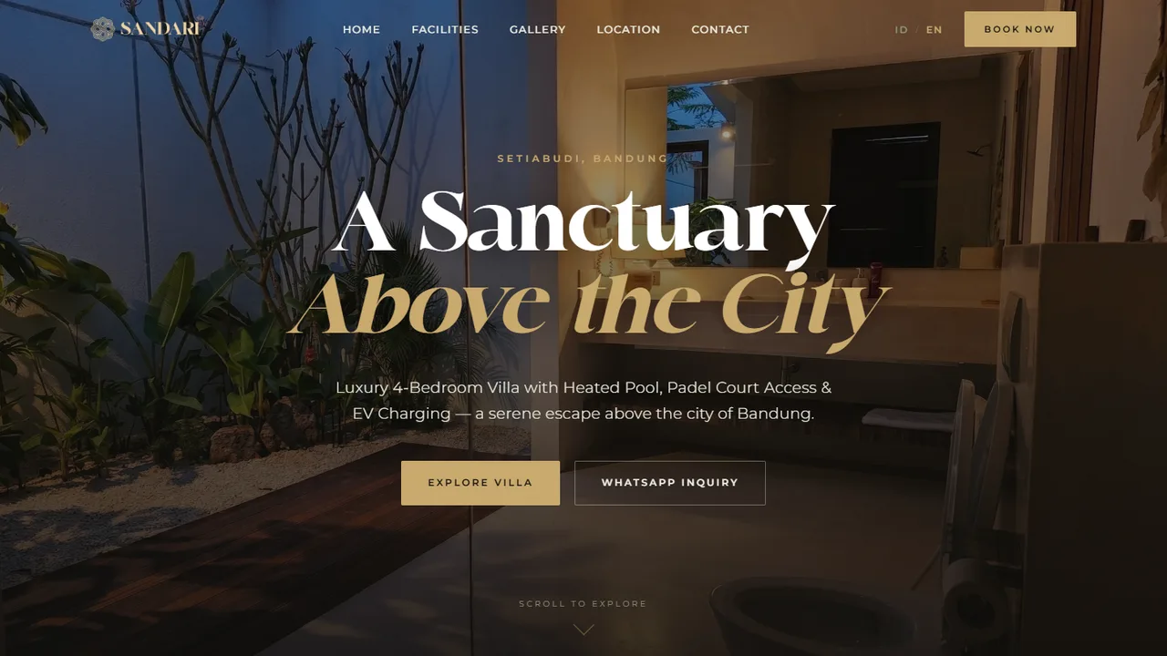 Website Sandari Villa